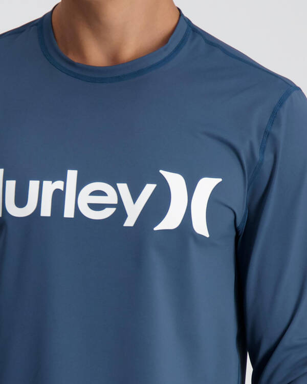 Hurley One & Only Long Sleeve Rash Vest for Mens