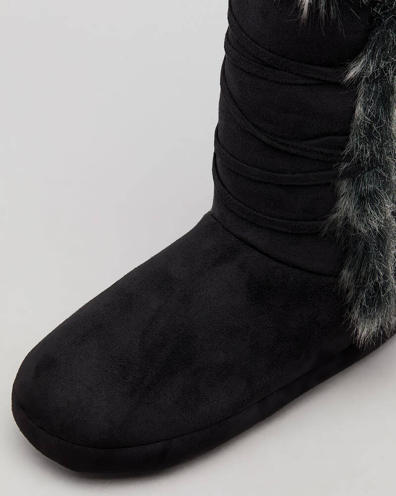 Sleepy Squirrel Olympia Slipper Boots for Womens