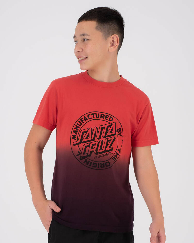 Santa Cruz Boys' Original Dot Dip Dye T-Shirt for Mens