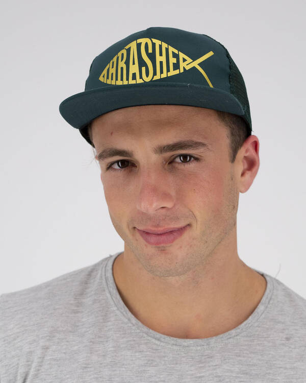 Thrasher Fish Mesh Snapback Cap for Mens