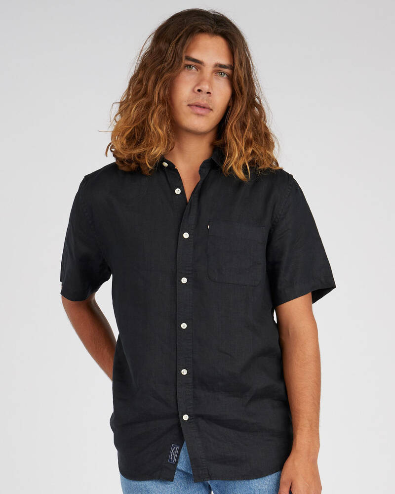 Academy Brand Hampton Linen Short Sleeve Shirt for Mens