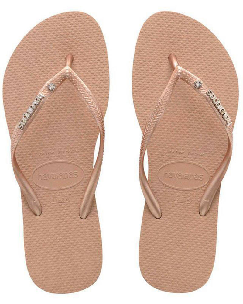 Havaianas Slim Metal Crystal Thongs for Womens