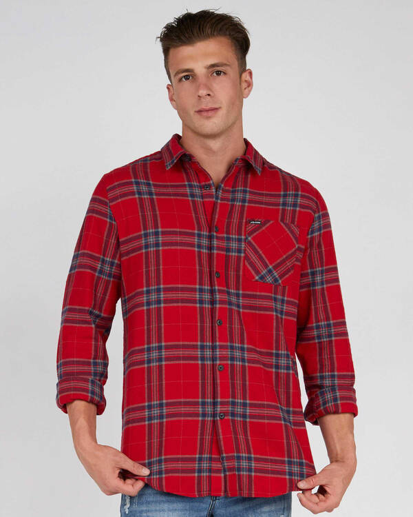 Volcom Caden Plaid Long Sleeve Shirt for Mens