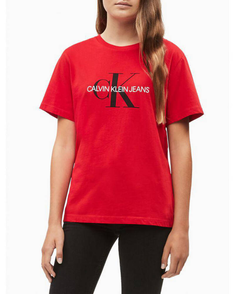 Calvin Klein Girls' Monogram Logo T-Shirt for Womens