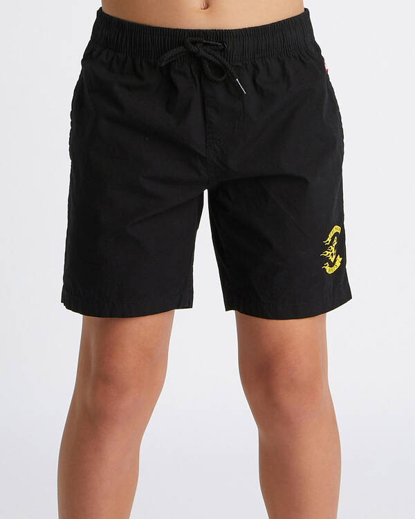 The Mad Hueys Boys Flamin Anchor Elastic Short for Mens