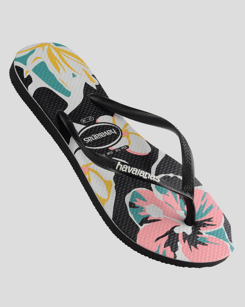 Havaianas Kids' Slim Print Floral Thongs for Womens