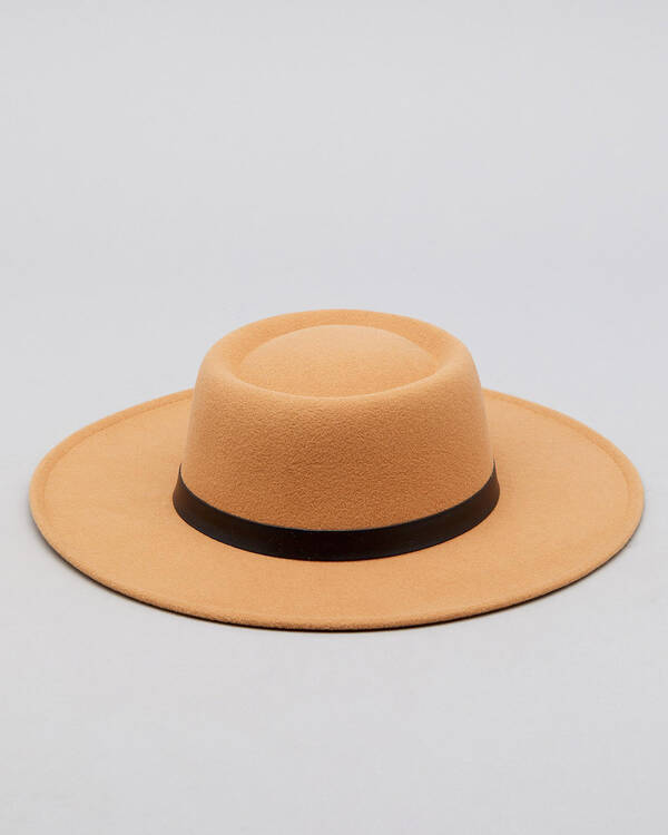 Mooloola Nina Felt Boater Hat for Womens