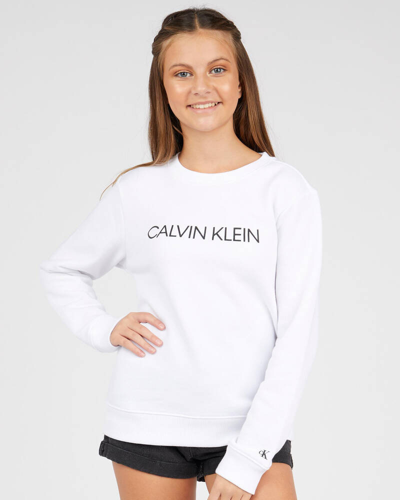 Calvin Klein Girls' Institutional Sweatshirt for Womens