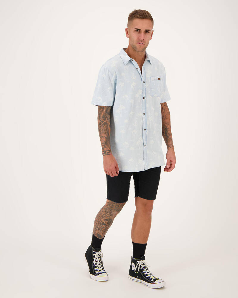 Salty Life Nautical Short Sleeve Shirt for Mens