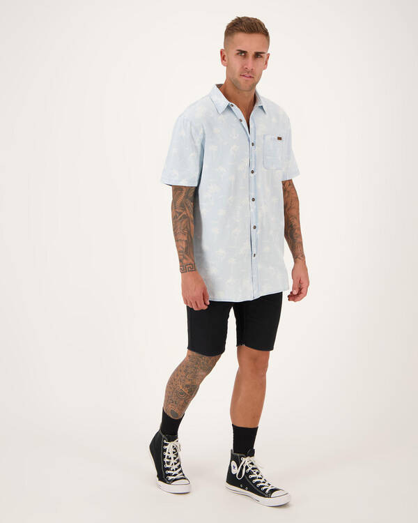 Salty Life Nautical Short Sleeve Shirt for Mens