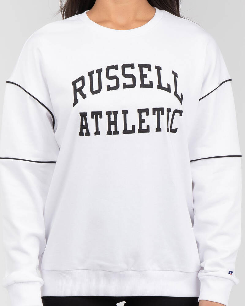 Russell Athletic Arch Applique Sweatshirt for Womens