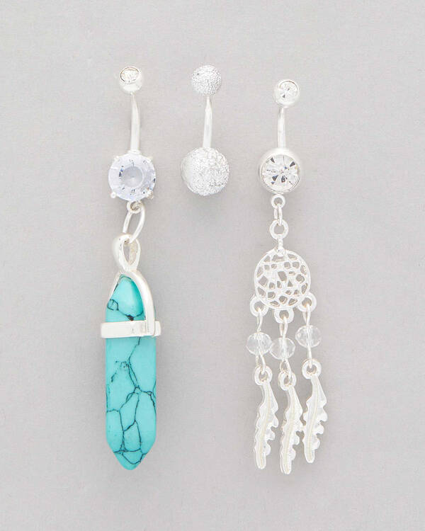 Karyn In LA Dream Turquoise Belly Ring Pack for Womens