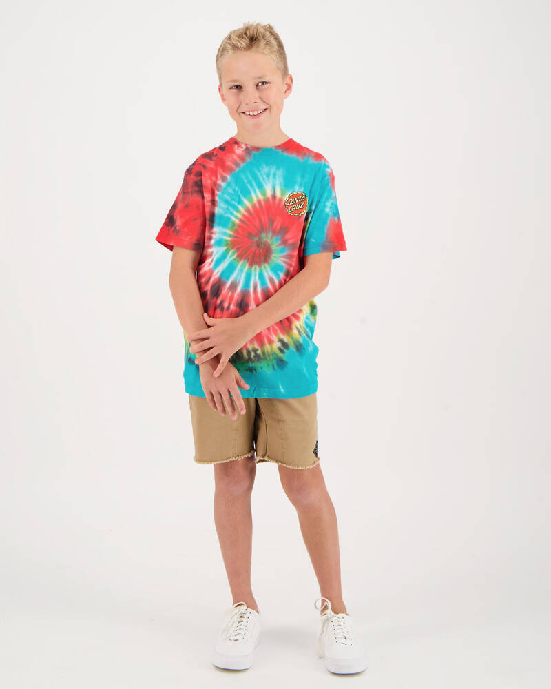 Santa Cruz Boys' Breaker Dot Tie Dye T-Shirt for Mens