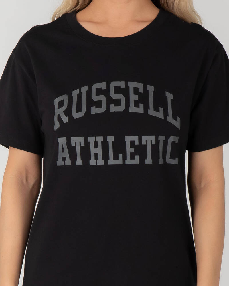 Russell Athletic Arch Boyfriend T-Shirt for Womens