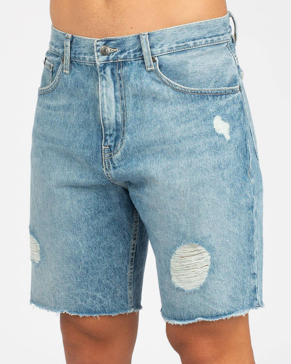 Quiksilver High Water Rip Denim Walk Shorts for Mens