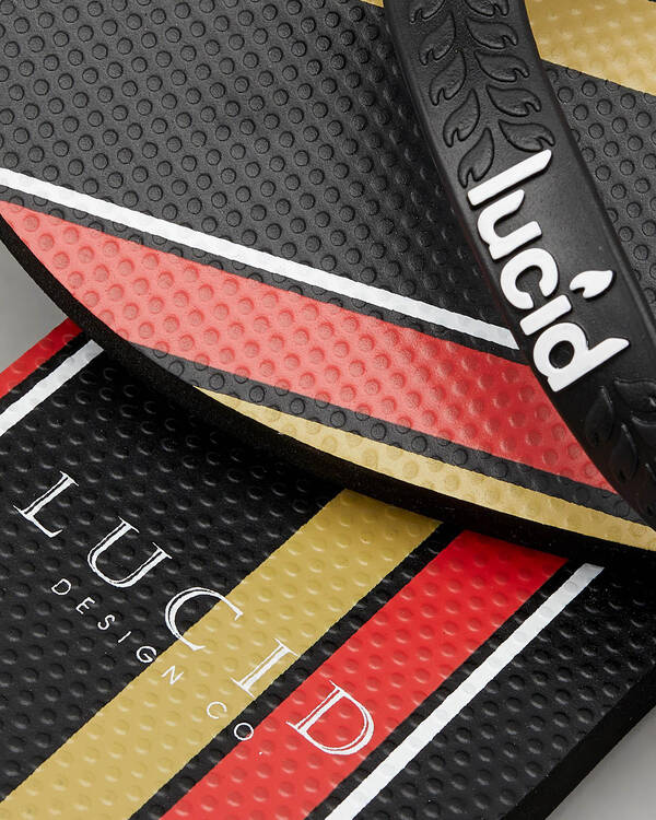 Lucid Evade Stripe Thongs for Mens