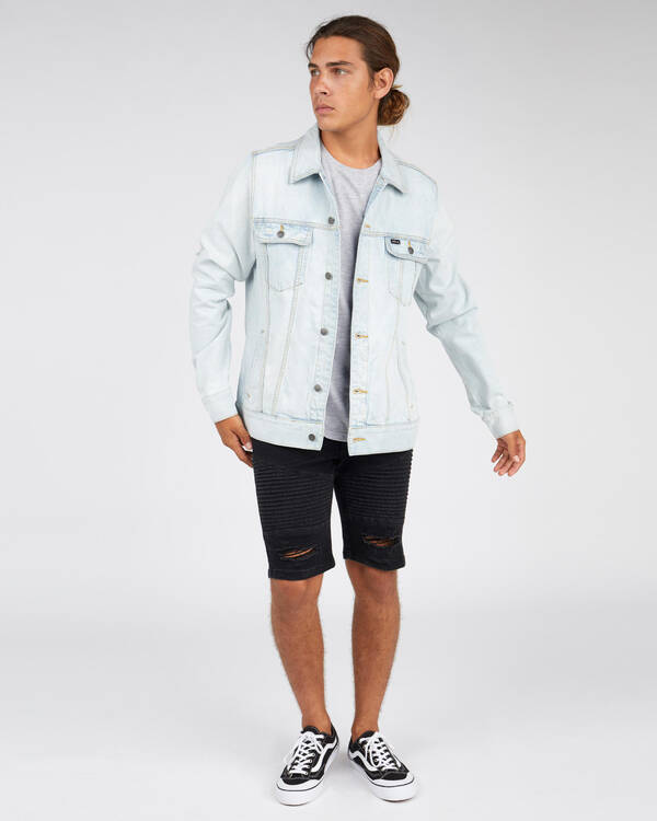 RVCA Distressed Denim Jacket for Mens