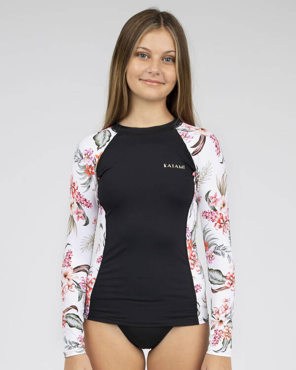 Kaiami Girls' Maika Long Sleeve Rash Vest for Womens