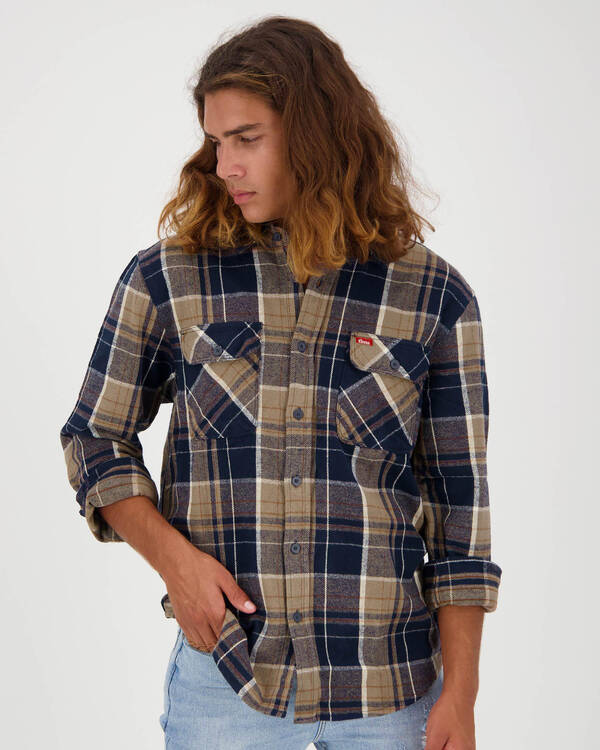 Brixton Bowery Coors II Long Sleeve Flannel Shirt for Mens
