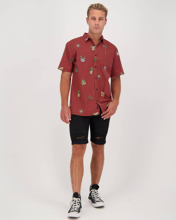 Globe Half Cut Shirt for Mens