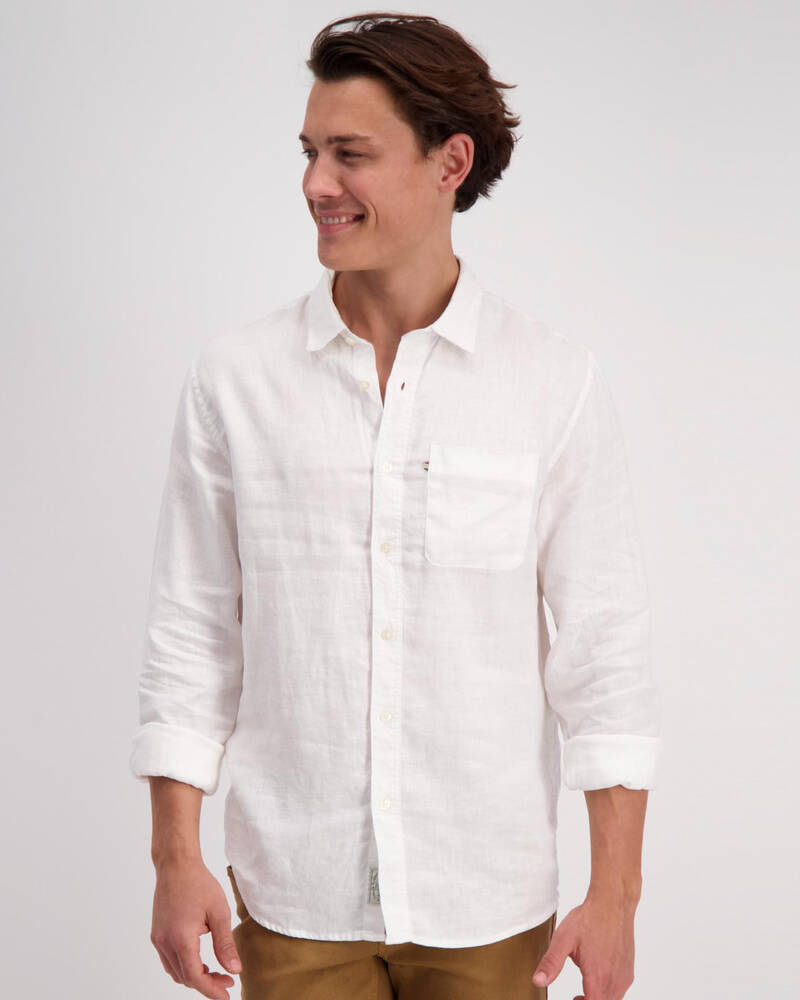 Academy Brand Hampton Linen Long Sleeve Shirt for Mens