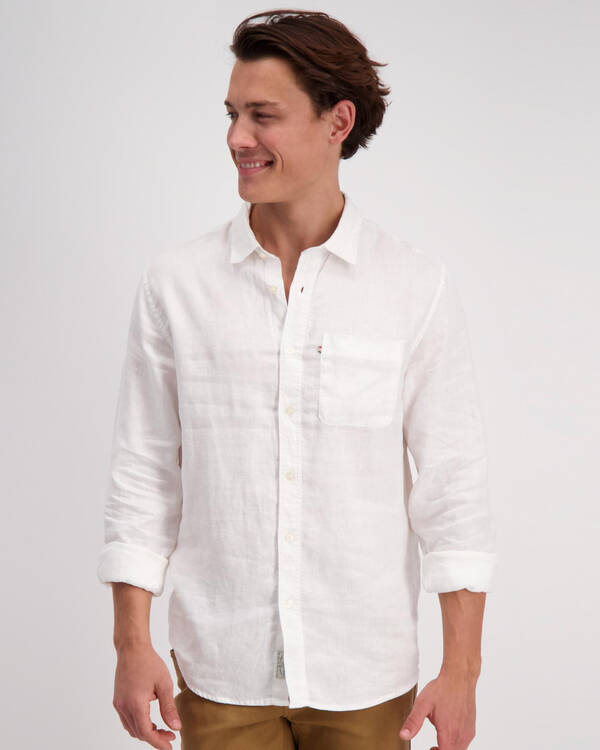 Academy Brand Hampton Linen Long Sleeve Shirt for Mens