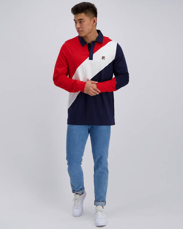 Fila Mazen Long Sleeve Polo Shirt for Mens