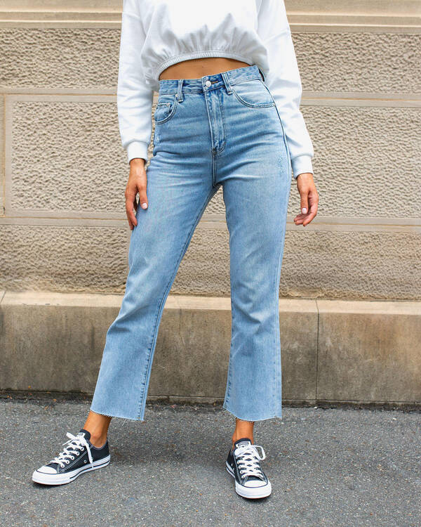 Black Palms The High Relaxed Kick Jeans for Womens