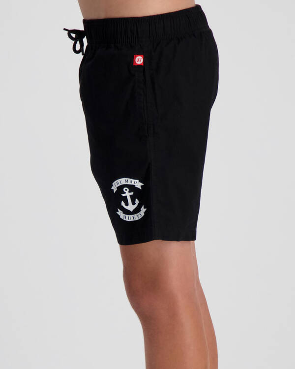 The Mad Hueys Boys' Anchor Elastic Shorts for Mens