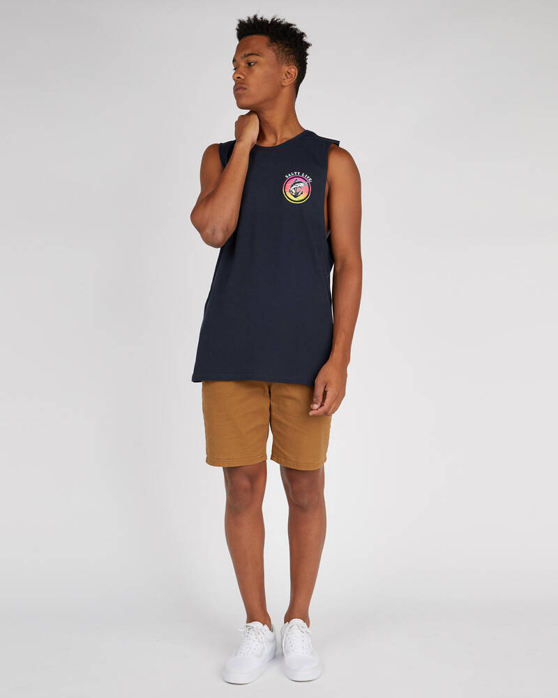 Salty Life Abstract Muscle Tank for Mens