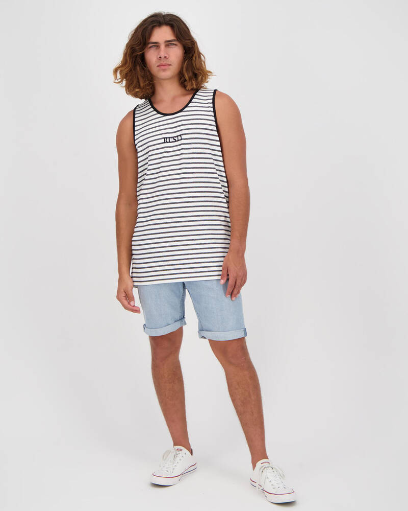 Rusty Jungle Stripe Tank for Mens