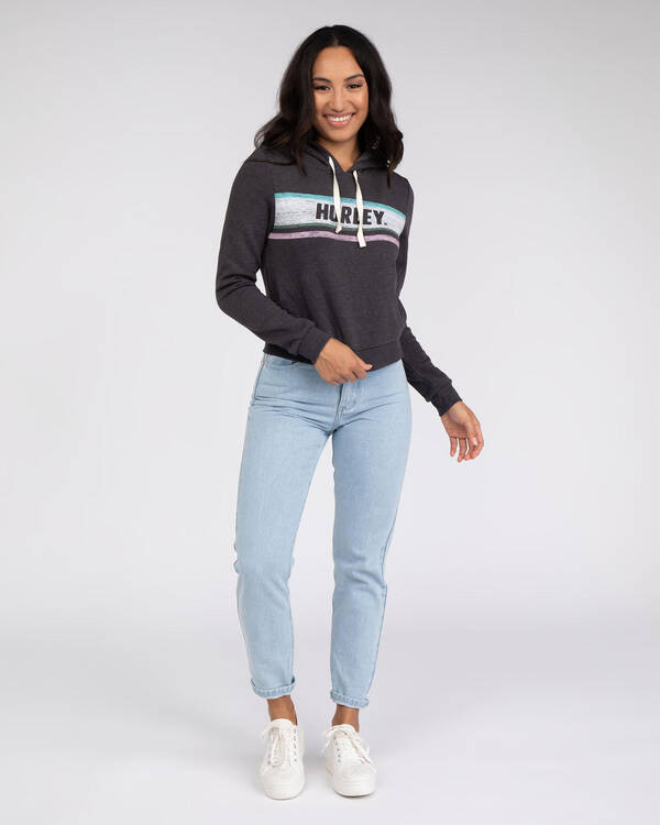Hurley Sporty Stripes Perfect Hooded Sweatshirt for Womens