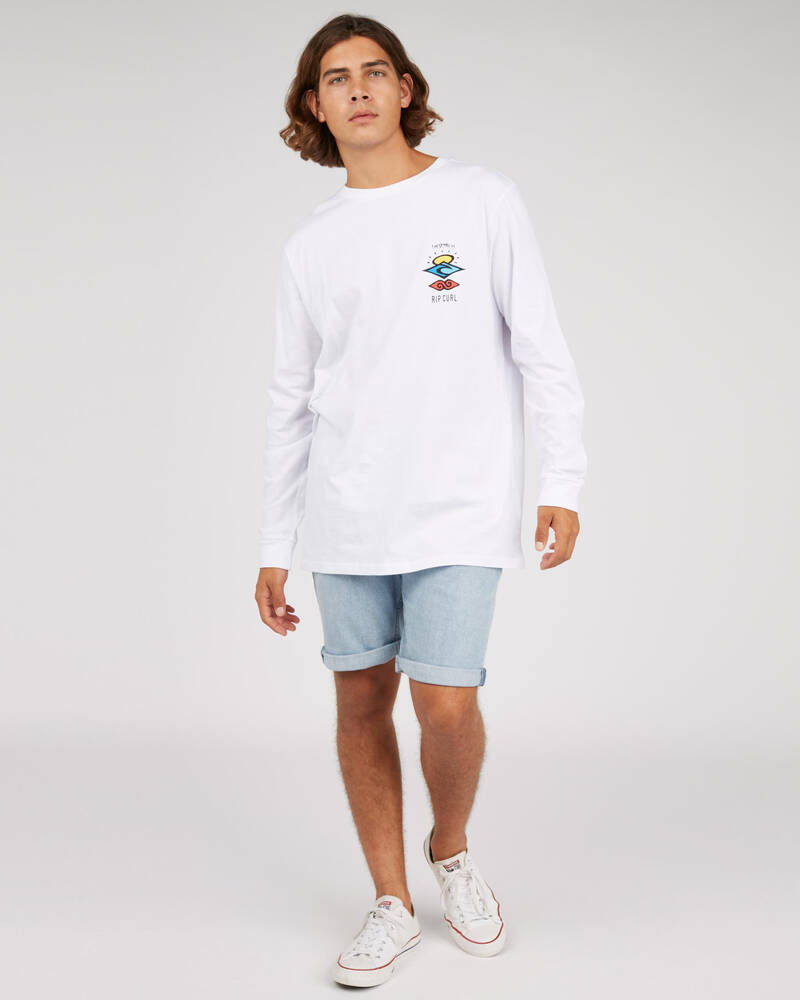 Rip Curl Search Logo Long Sleeve T-Shirt for Mens