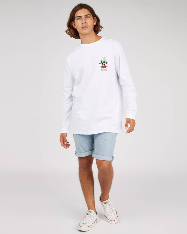 Rip Curl Search Logo Long Sleeve T-Shirt for Mens