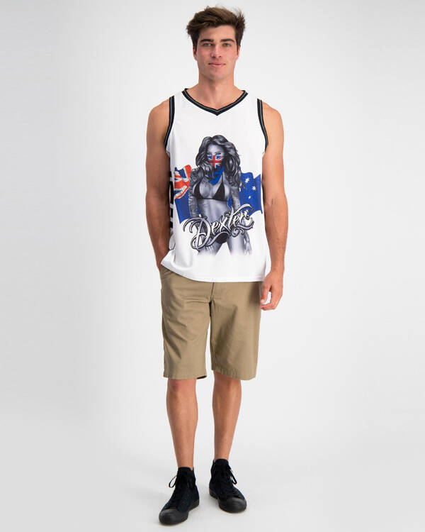 Dexter Patriotic Mesh Singlet for Mens