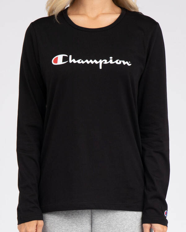 Champion Logo Long Sleeve T-Shirt for Womens