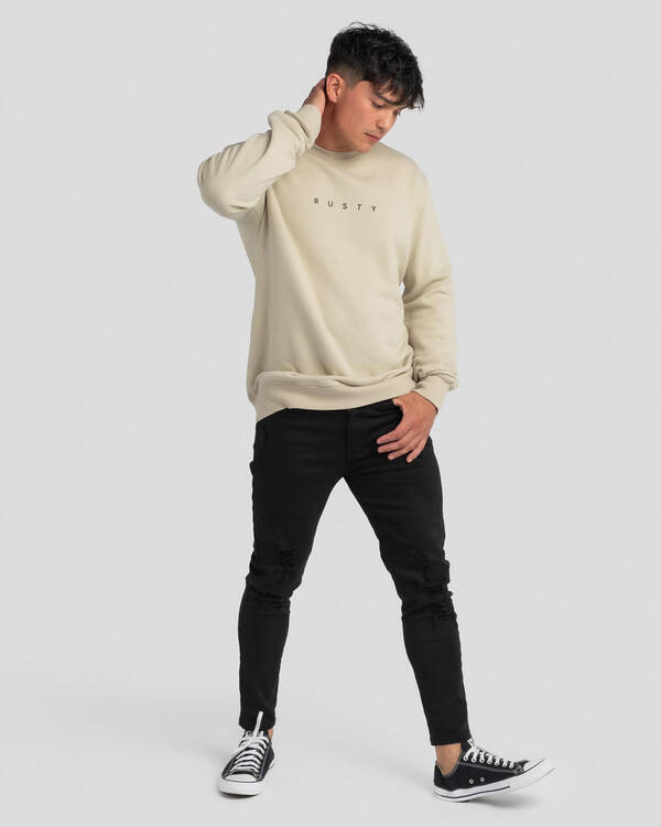 Rusty Short Cut Crew Fleece for Mens