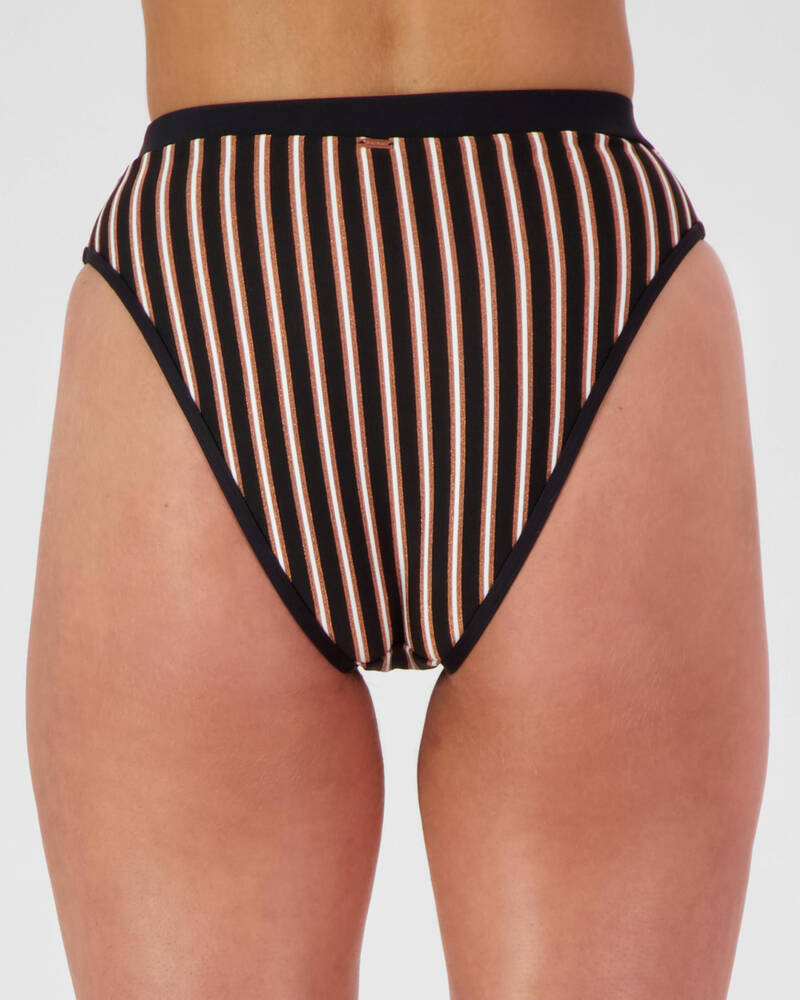 Kaiami Vista Stripe High Waisted Bikini Bottom for Womens