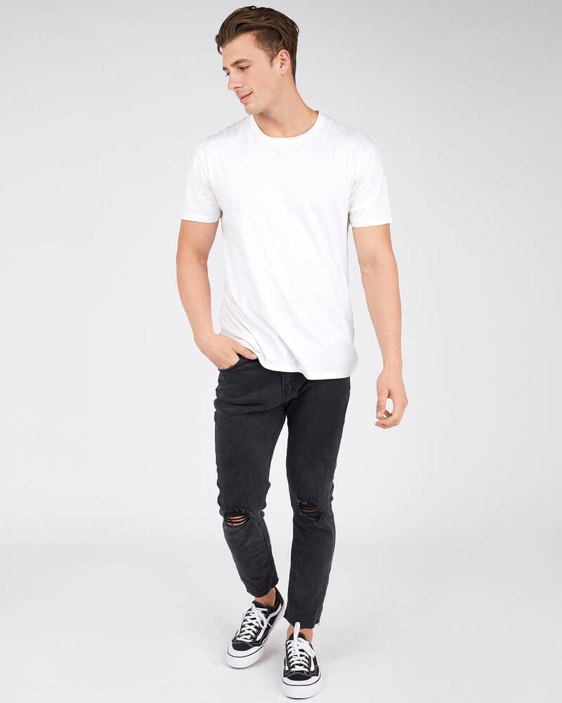 Black Palms The Skinny Crop Jeans for Mens