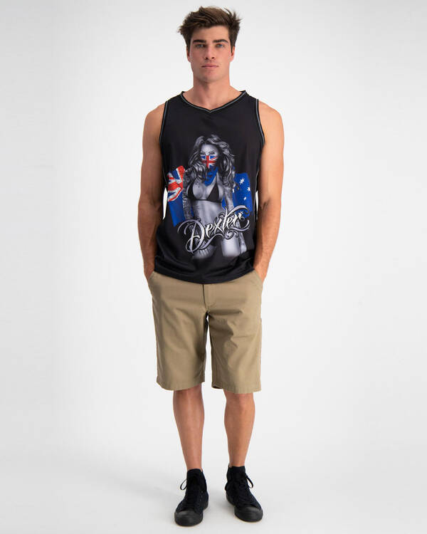 Dexter Patriotic Mesh Singlet for Mens
