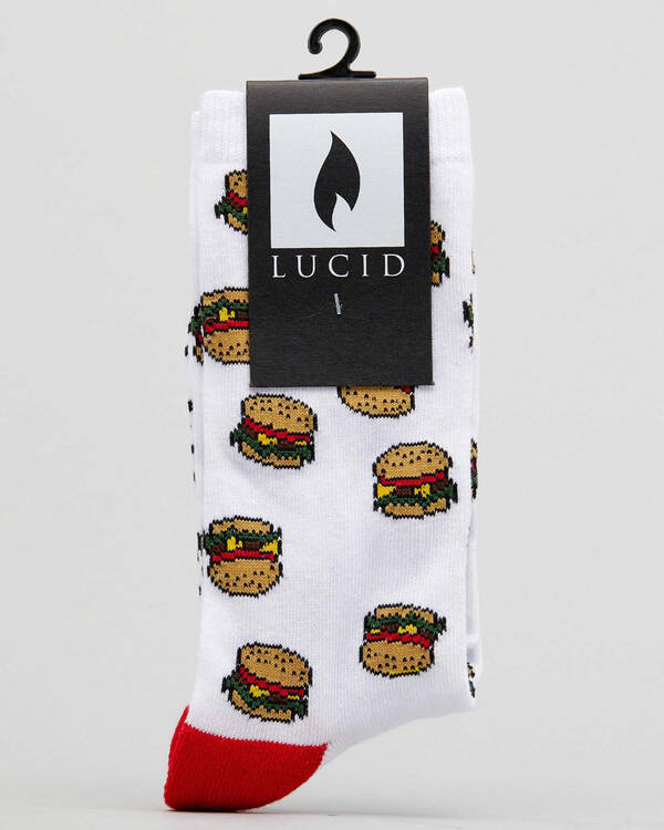 Lucid Burger Meal Crew Socks for Mens
