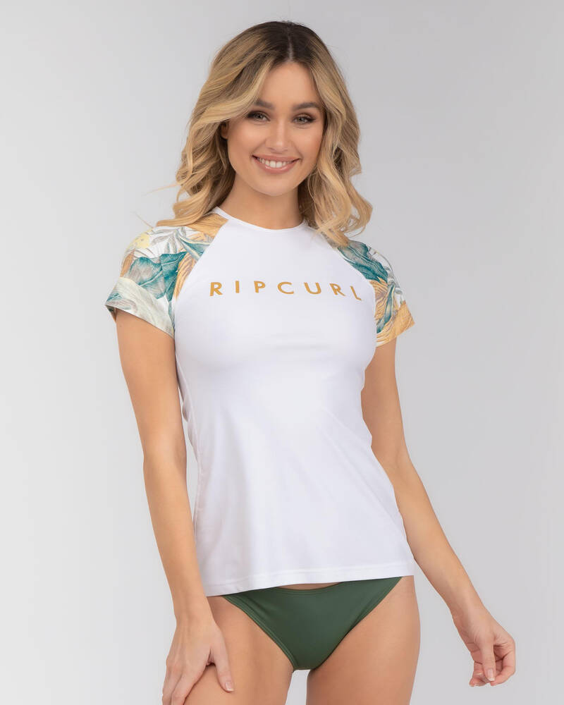 Rip Curl Tropic Shack Short Sleeve Rash Vest for Womens