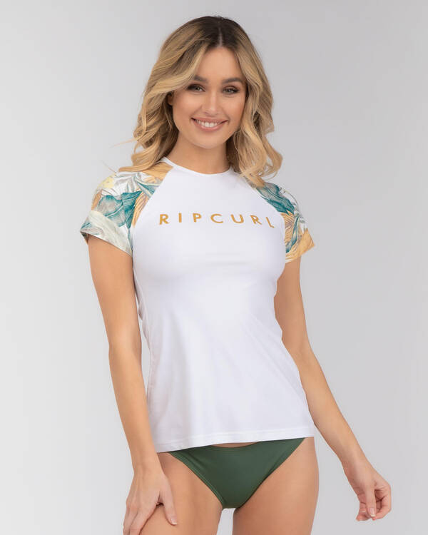 Rip Curl Tropic Shack Short Sleeve Rash Vest for Womens