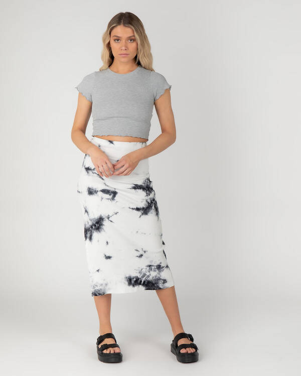 Red Berry Drifter Midi Skirt for Womens