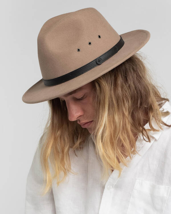 Billy Bones Club Salted Caramel Fedora Hat for Mens