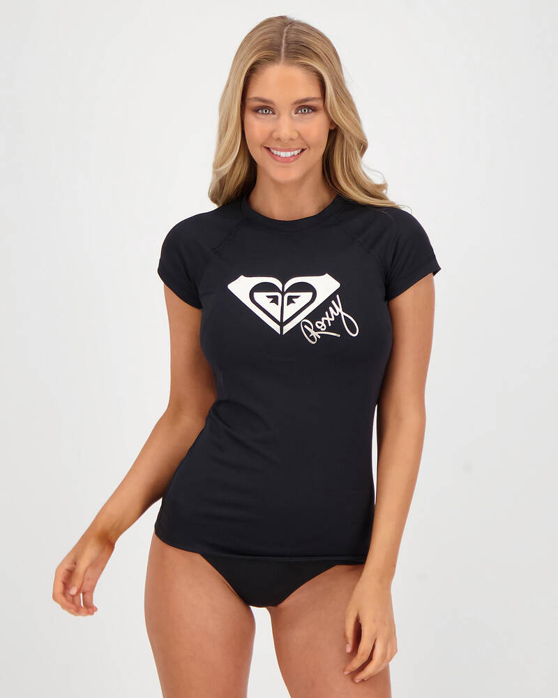 Roxy Essentials Hearted Cap Sleeve Rash Vest for Womens