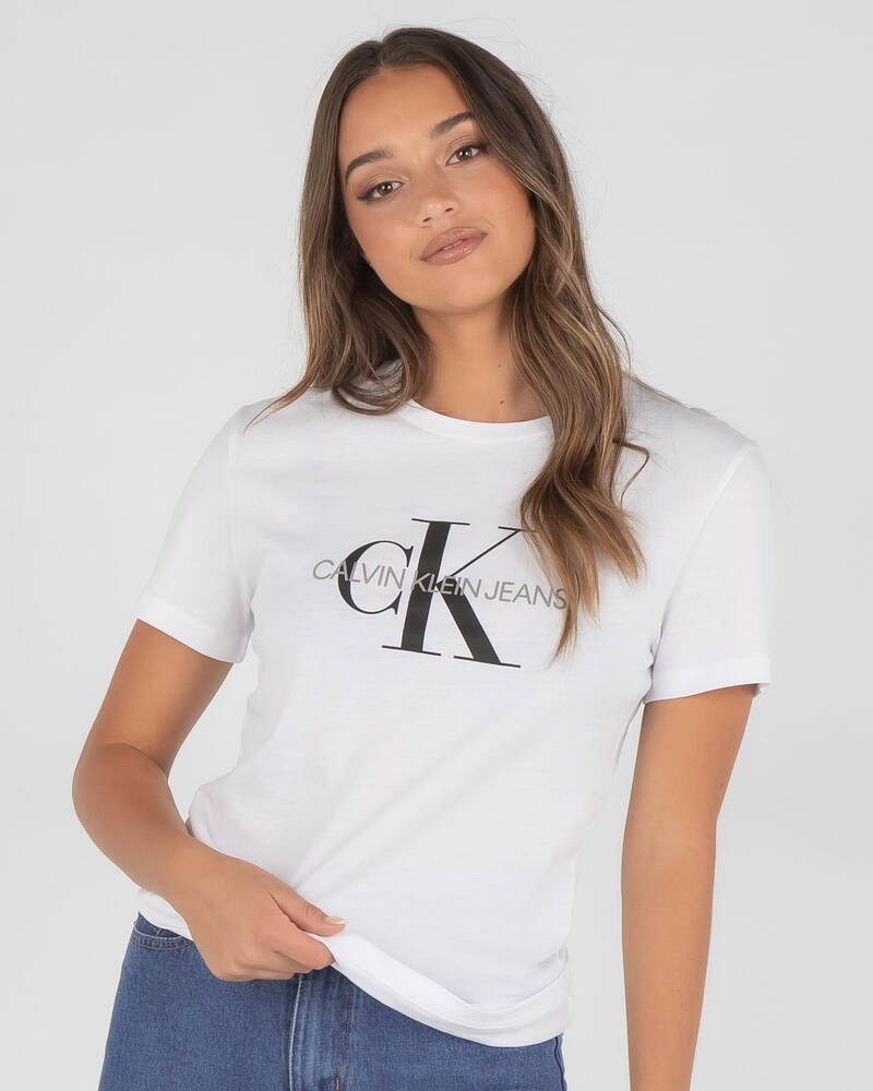 Calvin Klein Jeans Monogram Logo T-Shirt for Womens
