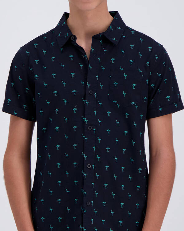 Lucid Boys Flamingo Short Sleeve Shirt for Mens