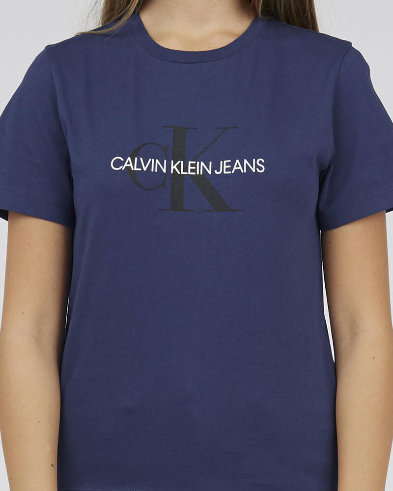 Calvin Klein Girls' Monogram Logo T-Shirt for Womens