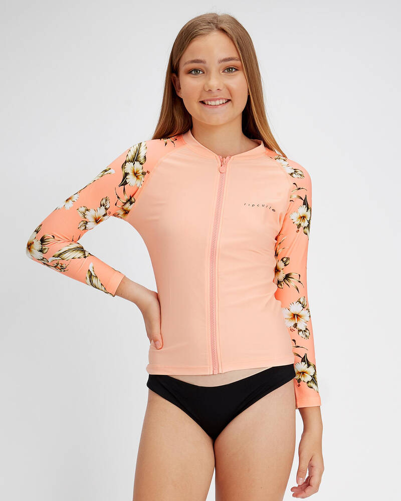 Rip Curl Girls Island Time Long Sleeve Rash Vest for Womens